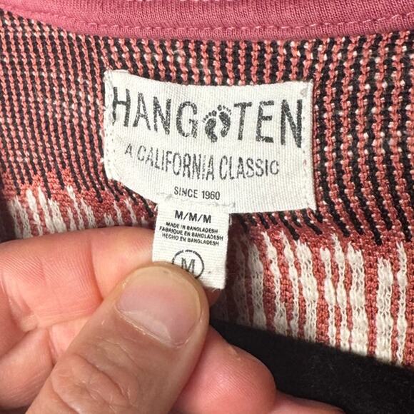 Hang Ten California Women's Surfer Beach Textured Hoodie, Red/White, Size MEDIUM - Picture 3 of 6